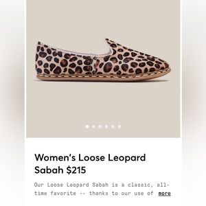 Sabah hand made hair calf leopard slip-ons